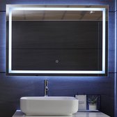 Miroir - Miroir avec éclairage - Miroir de salle de bain - LED - Koper et sans plomb - 100 x 70 cm - Glas
