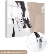 MuchoWow® Glasschilderij 40x30 cm - Schilderij acrylglas - Verf - Design - Abstract - Foto op glas - Schilderijen
