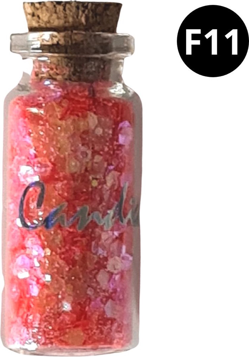 Candice Cosmetics - CHUNKY - LOOSE GLITTER - NEON - Roze - F11 - GS.500 - Oogschaduw - Pigment - Grove Glitters - Flakes - 16 g