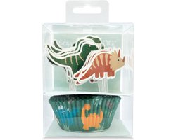 ScrapCooking Baking Cups & Toppers Dino set/24