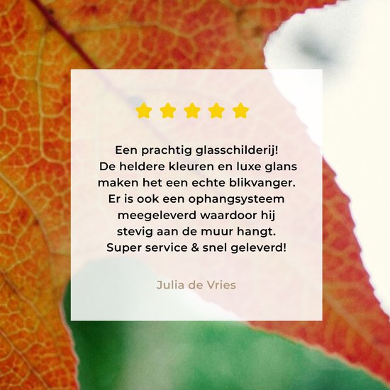 MuchoWow® Peinture sur verre 120x160 cm - Peinture sur verre acrylique - Automne - Rural - Feuilles - Saisons - Rural - Photo sur verre - Peintures