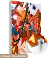 MuchoWow® Glasschilderij 30x40 cm - Schilderij acrylglas - Esdoorn - Bladeren - Landelijk - Herfst - Foto op glas - Schilderijen