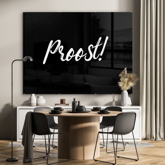 MuchoWow® Peinture sur verre 160x120 cm - Peinture sur verre - Citations - À votre santé ! - Dictons - Boissons - Photo sur verre acrylique - Peintures