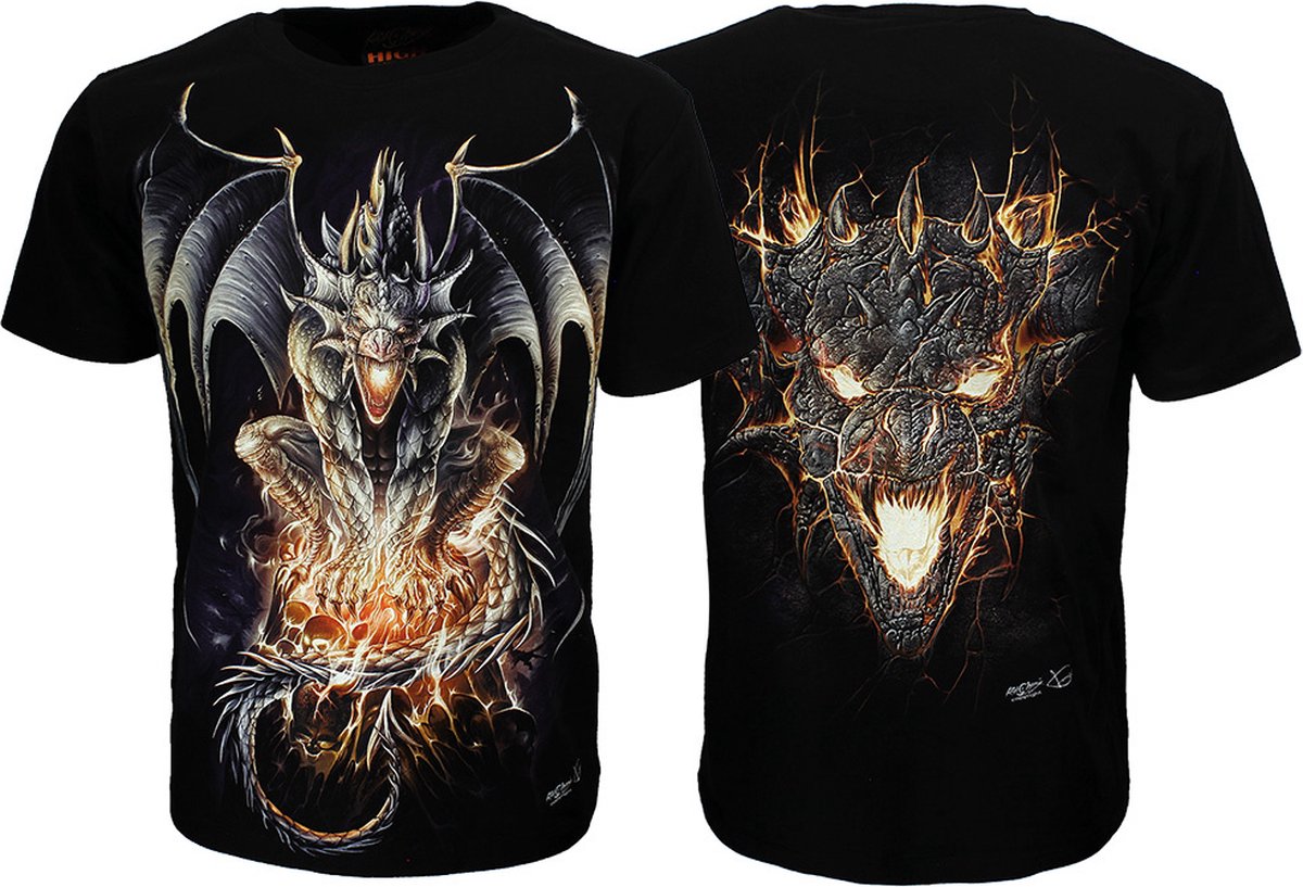 Lucifers's Dragon From Hell T-Shirt - Origineel Design - XL