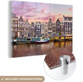 Peintures en plexiglas - Amsterdam - Maisons - Canaux - 150x100 cm