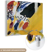 MuchoWow® Glasschilderij 80x60 cm - Schilderij acrylglas - Impression 3 - Kandinsky - Foto op glas - Schilderijen