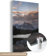 MuchoWow® Glasschilderij 120x180 cm - Schilderij acrylglas - Uitzicht op de Julische Alpen in het Nationaal park Triglav in Slovenië - Foto op glas - Schilderijen