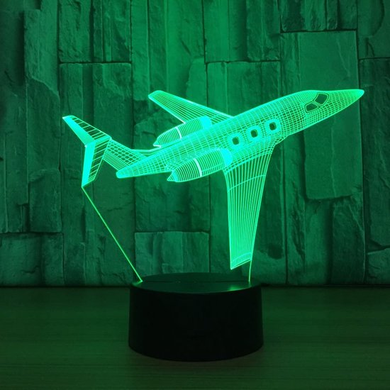 Lampe Lumi 3D - 16 Couleurs - Jet Fighter - Avion - Illusion LED - Lampe de  Bureau -... | bol.com