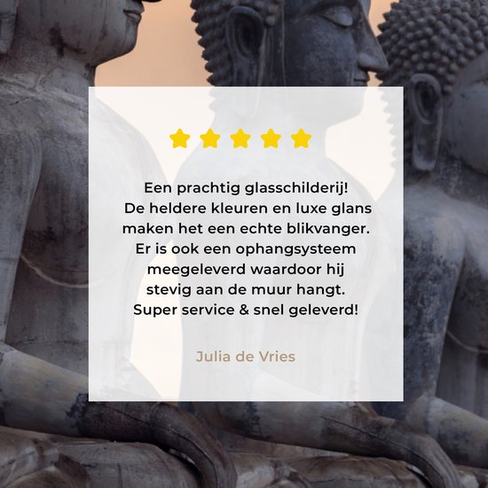 MuchoWow® Peinture sur Verre - Images de Bouddha en Thaïlande - 120x80 cm - Peintures sur Verre Acrylique - Photo sur Glas