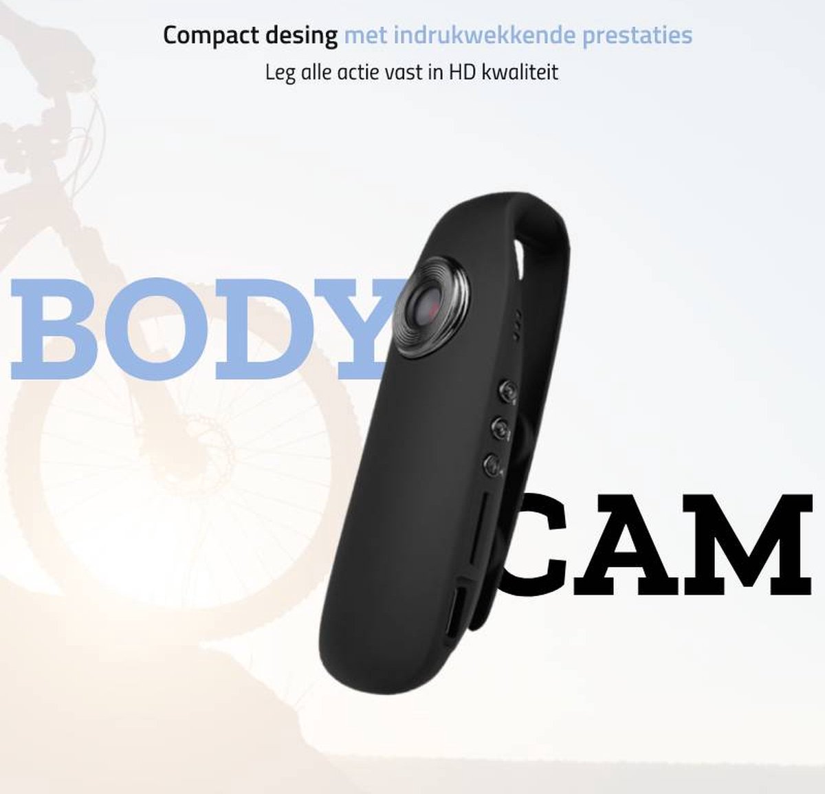 Bodycam - FullHD 1080P/30fps - Bodycam- Bewegingsdetectie - Continu ...