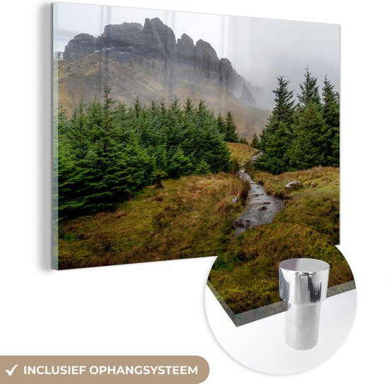 MuchoWow® Peinture sur Verre - Chemin Abandonné - 120x80 cm - Peintures Acrylique - Photo sur Glas