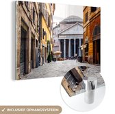 MuchoWow® Glasschilderij 180x120 cm - Schilderij acrylglas - Italië - Rome - Gebouwen - Foto op glas - Schilderijen