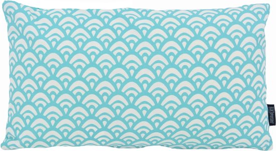 Sierkussen Waves Blue Long | 30 x 50 cm | Katoen/Polyester