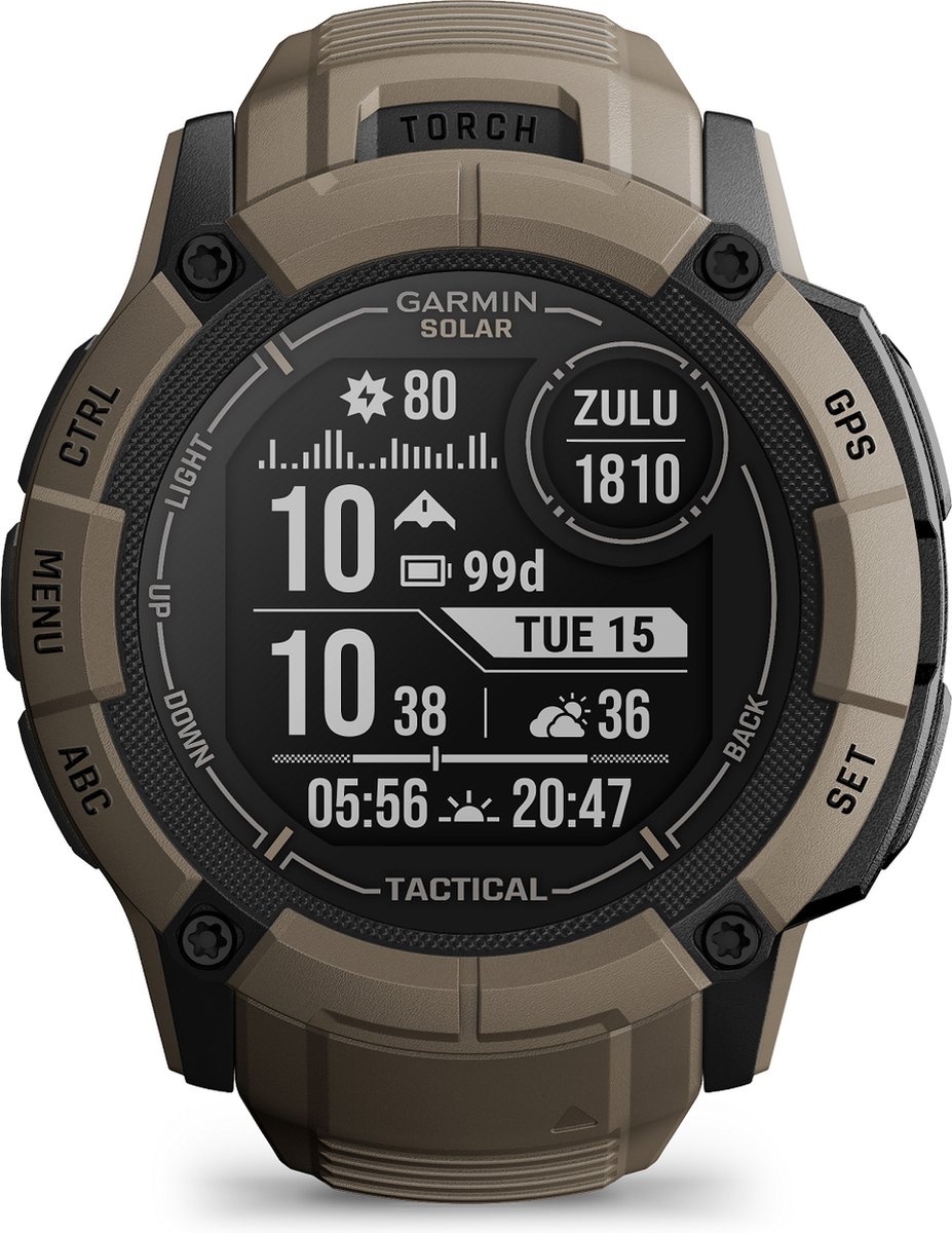 Garmin Instinct 2X Solar Tactical Edition Bruin