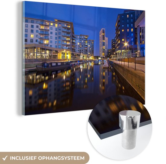 The Leeds Dock in Leeds, England Plexiglass 60x40 cm - Tirage photo sur Glas (décoration murale en plexiglas)