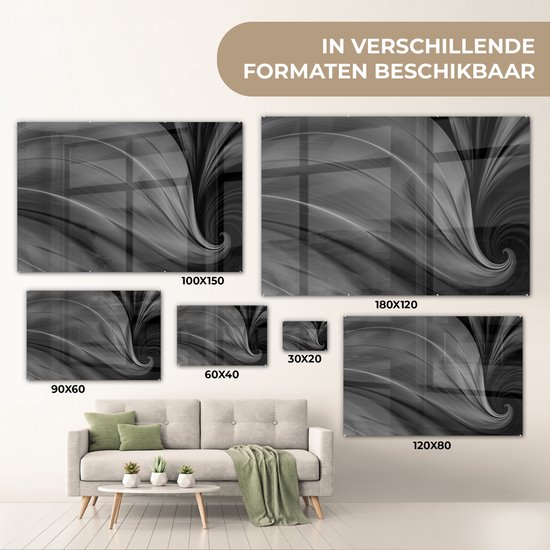 ® Glasschilderij 150x100 cm - Schilderij acrylglas - Achtergrond met de kleuren van een pauwenveer - Foto op glas - Muurdecoratie woonkamer - Wanddecoratie slaapkamer - Schilderijen