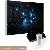 MuchoWow® Glasschilderij 60x40 cm - Schilderij acrylglas - Het sterrenbeeld stier - Foto op glas - Schilderijen