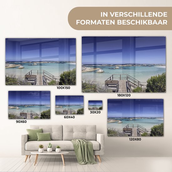 Beach Australia Glass 90x60 cm - Tirage photo sur verre (décoration murale en plexiglas)