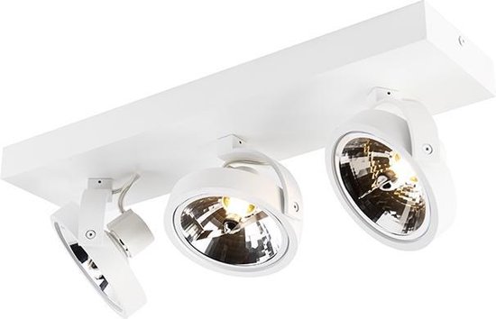 satire Bewust worden vonk QAZQA go - Design LED Plafondspot | Spotje | Opbouwspot - 3 lichts - L 455  mm - Wit -... | bol.com