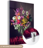 MuchoWow® Glasschilderij 30x40 cm - Schilderij acrylglas - Stilleven - Boeket - Bloemen - Foto op glas - Schilderijen