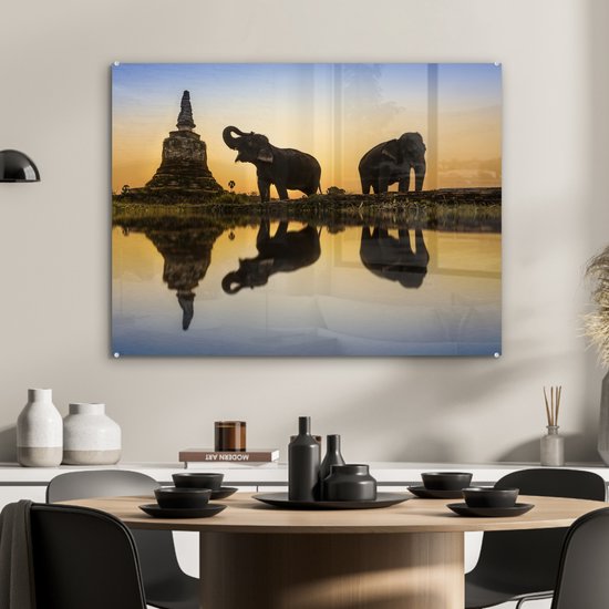 Peinture sur Verre - Coucher de Soleil en Thaïlande - 80x60 cm - Peintures sur Verre Peintures - Photo sur Glas