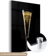 MuchoWow® Glasschilderij 30x40 cm - Schilderij acrylglas - Glas champagne - Foto op glas - Schilderijen