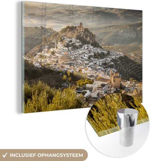 MuchoWow® Peinture sur verre 30x20 cm - Peinture sur verre acrylique - Montefrio - Photo sur verre - Peintures