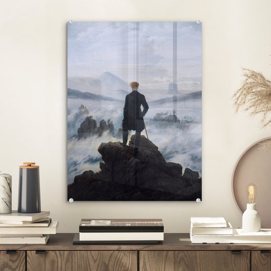 Peinture sur verre - Le promeneur au-dessus des brumes - Peinture de Caspar David Friedrich - 30x40 cm - Peintures sur Verre Peintures - Photo sur Glas