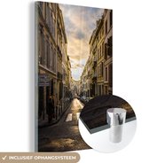 MuchoWow® Glasschilderij 60x90 cm - Schilderij acrylglas - Weergave van de straat Rue Dieude in Marseille, Frankrijk - Foto op glas - Schilderijen
