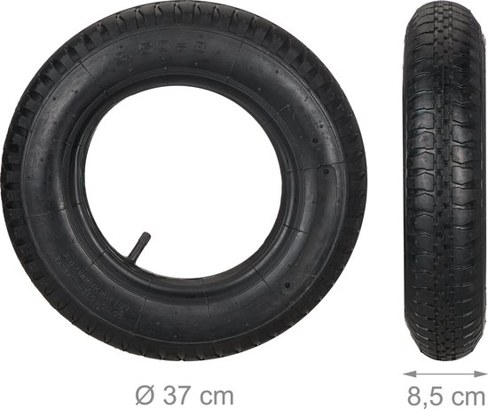 kruiwagenband met binnenband - set van 2 - 3.50-8" - luchtband - profiel - tot 154 kg van Vernet. — afbeelding 4