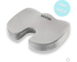 Devfini Zitkussen Orthopedisch & Ergonomisch voor Auto en Bureaustoel - Stuitkussen - Wigkussen - Thuiswerken