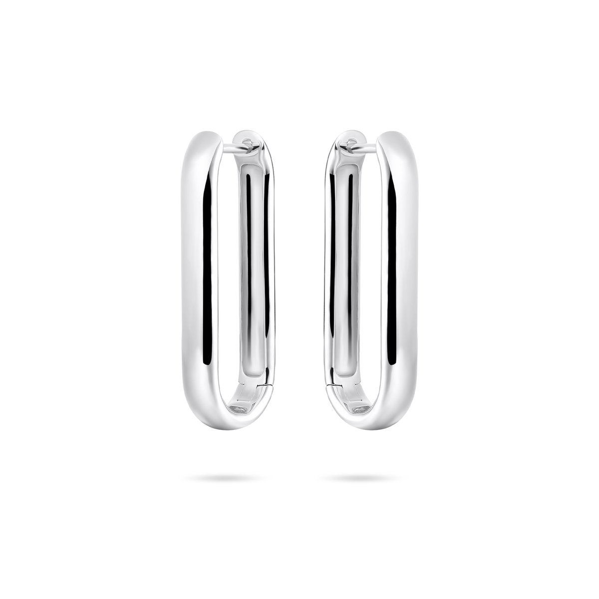 Schitterende Zilveren Lange Oorringen 30 mm. | Klapoorbellen | Oorbellen | Jonline