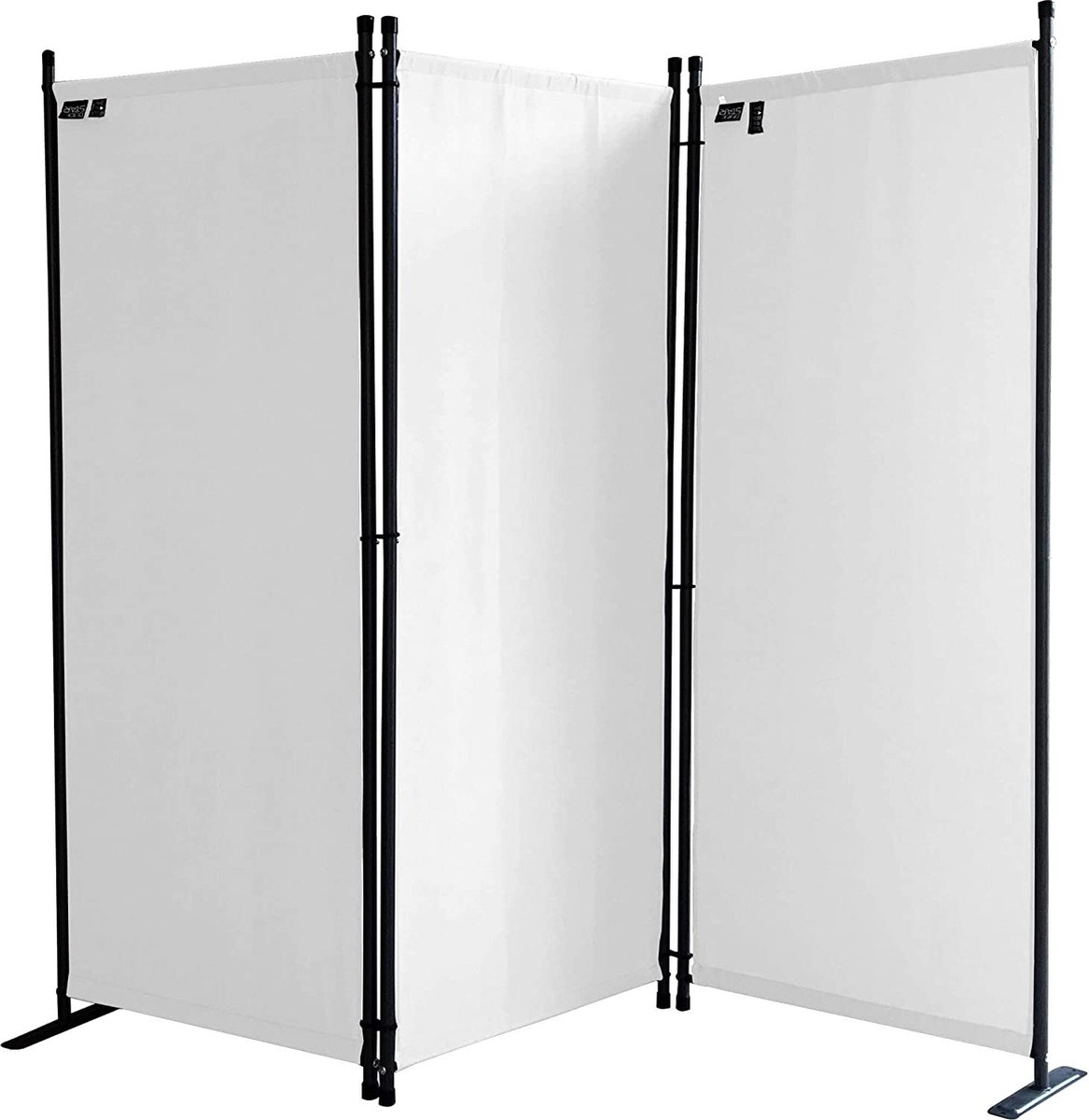 QUICK STAR 2 Stück Paravent 3 Teilig 170 x 165 cm Beige