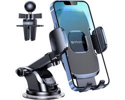 Synyq Telefoonhouders Auto Zuignap 3in1 – Telefoonhouder Auto Ventilatie – Gsm Houder Auto – Telefoonhouders Auto – Zwart