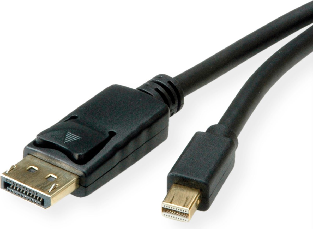 ROLINE Mini DisplayPort Kabel, mDP-DP, v1.3/v1.4, M/M, zwart, 1 m