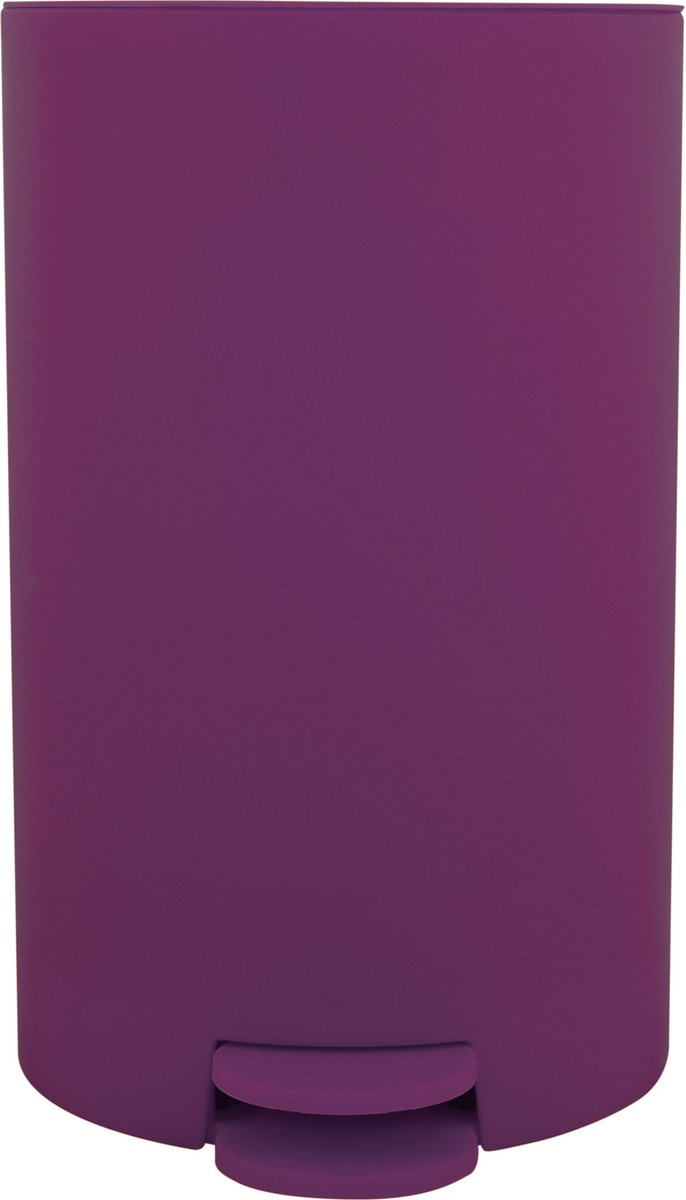 Goedkoopste MSV Pedaalemmer - kunststof - paars - 3L - klein model - 15 x 27 cm - Badkamer/toilet