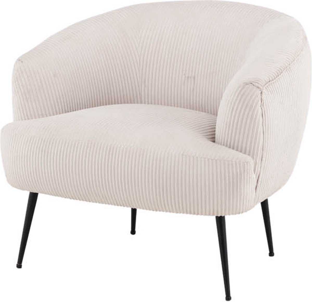 Derry fauteuil fluweel wit.