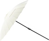 Palmetto parasol met kantelfunctie wit.