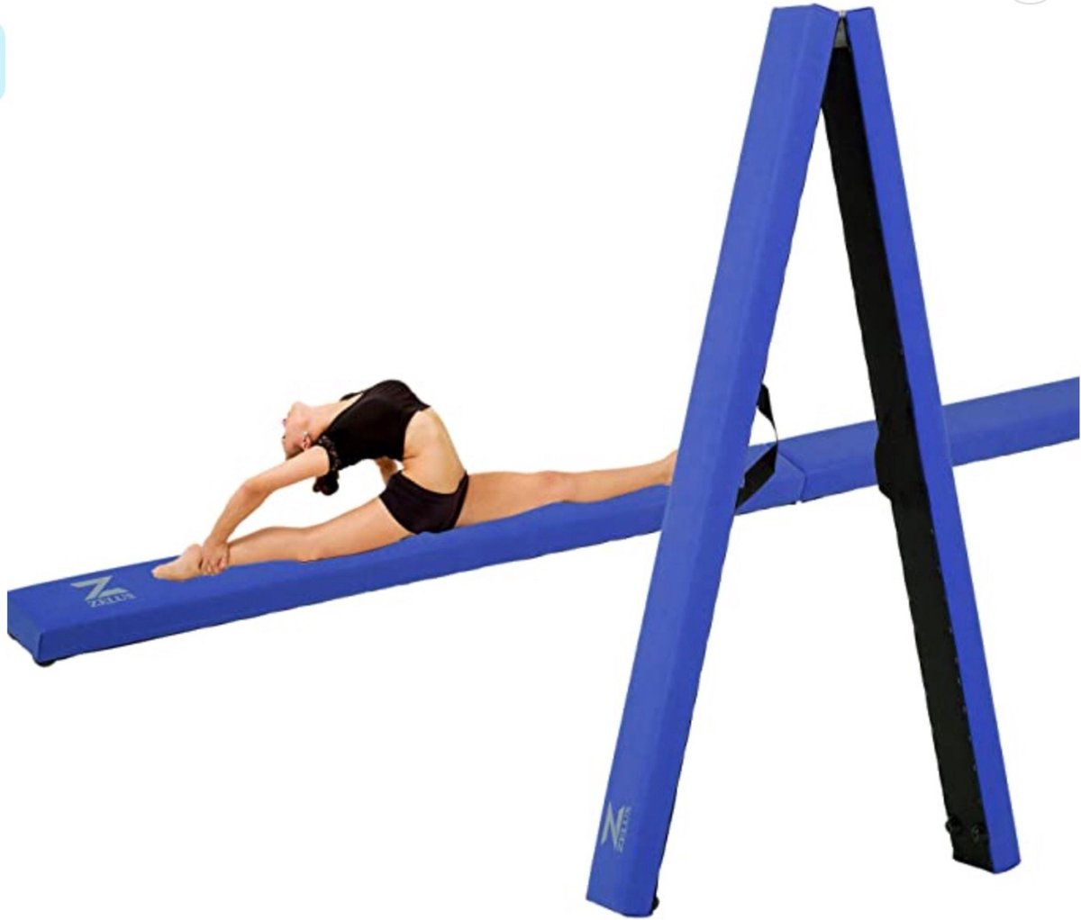 Barre de gymnastique pliable bleue + vidéos d'exercices - Barre