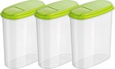 Boîtes à saupoudrer Boîtes à saupoudrer Boîtes de rangement Qualité Autrichienne 2L (3 pièces) vert