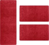 Karat Tapis de chambre Sphinx - Rouge - 1 Tapis 67 x 240 cm + 2 Tapis 67 x 140 cm