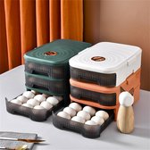 EGG Box 2023 Oranje- Boîte à œufs - Boîte de stockage d'œufs - Empilable - Stockage d'œufs - 18 œufs - Porte-œufs - Boîte à œufs - Camping