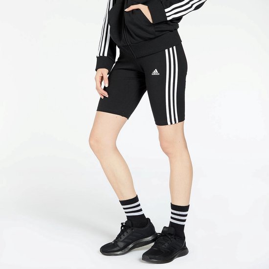 Essentials 3-Stripes Biker Shorts Zwart Dames XL | bol.com