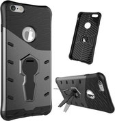 GadgetBay Zwart grijze Armor kickstand iPhone 6 Plus 6s Plus hoesje case cover