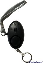Persoonlijk Alarm | Sleutelhanger | Zaklamp | Zelfverdediging | 130DB | Personal Alarm | incl batterij |ZWART