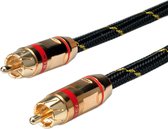 GOLD Câble de raccordement RCA simplex M / M, rouge, 2,5 m, Retail Blister