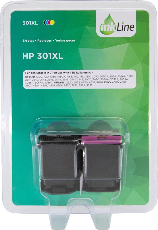Cartouches' encre Inkline Blister HP 301XL - Pack de 2 - Zwart et Couleur |  bol.com