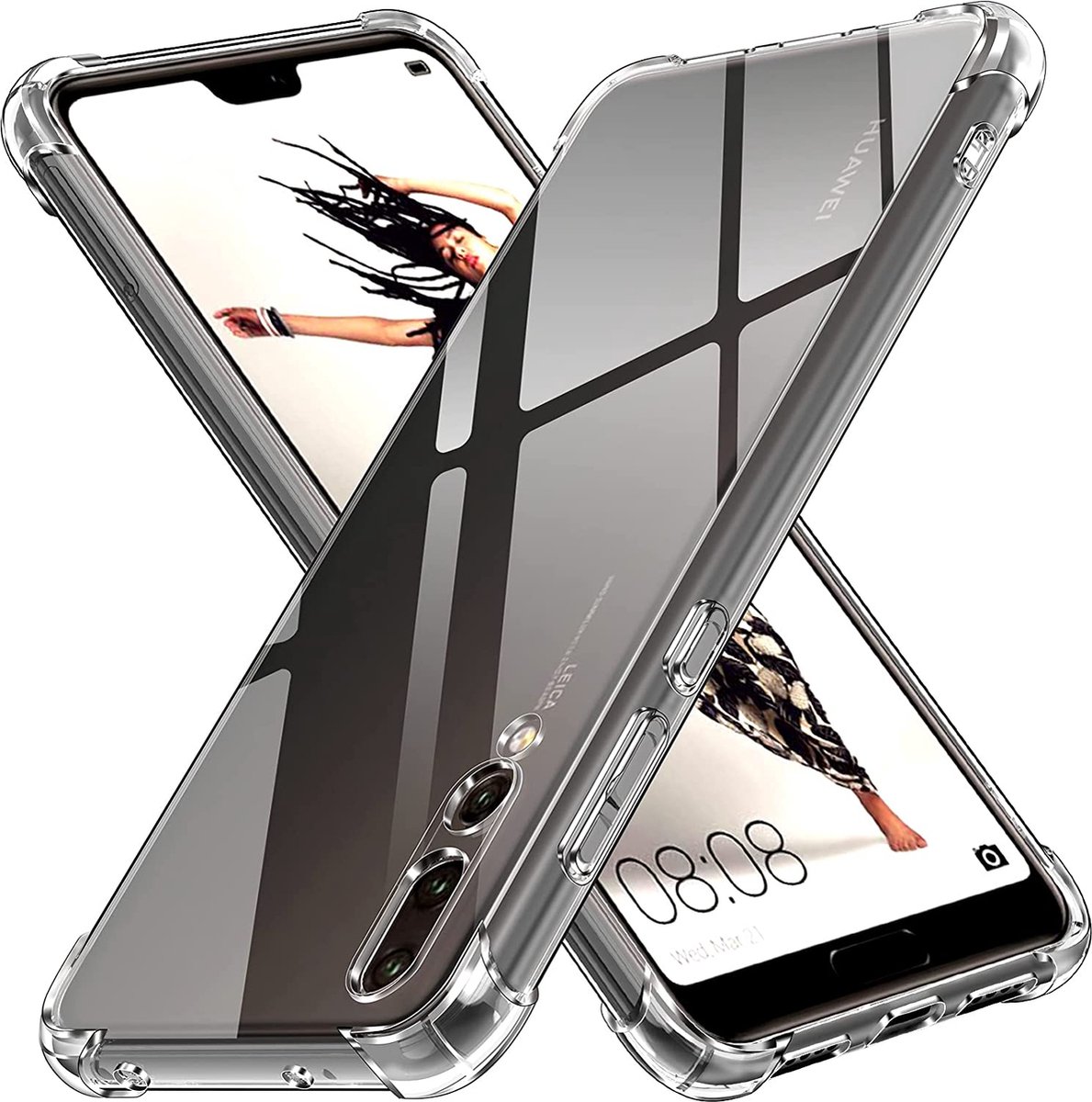 Hoesje voor Huawei P20 Pro backcover Shockproof siliconen Transparant