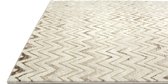 the carpet Vloerkleed Knight Elegant, Hoge kwaliteit, Woonkamerkleed, Zachte korte pool, 3-D effect, Glanzende design elementen, Hoog-Laag structuur, Beige, 120 x 170 cm