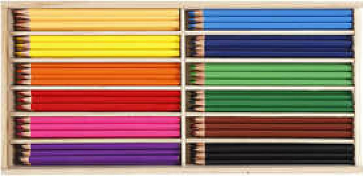 Kleurpotloden - Diverse Kleuren - vulling 3 mm - 2x144 stuks